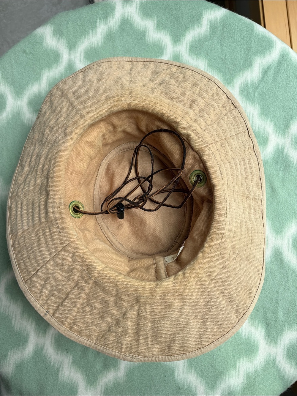 POP brand Beige Cotton Canvas Wide-Brim Outdoor Sun Hat - Picture 3 of 9